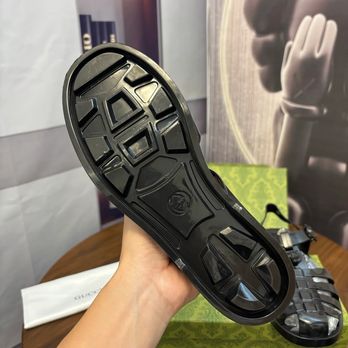 Men's shoes: 260💰[Gucci] sandals, counter quality, top-quality original items, real photos! Original T men's shoes 💰PU material, fine workmanship, comfortable; genuine 1:1 replica Size: 36 ~ 46